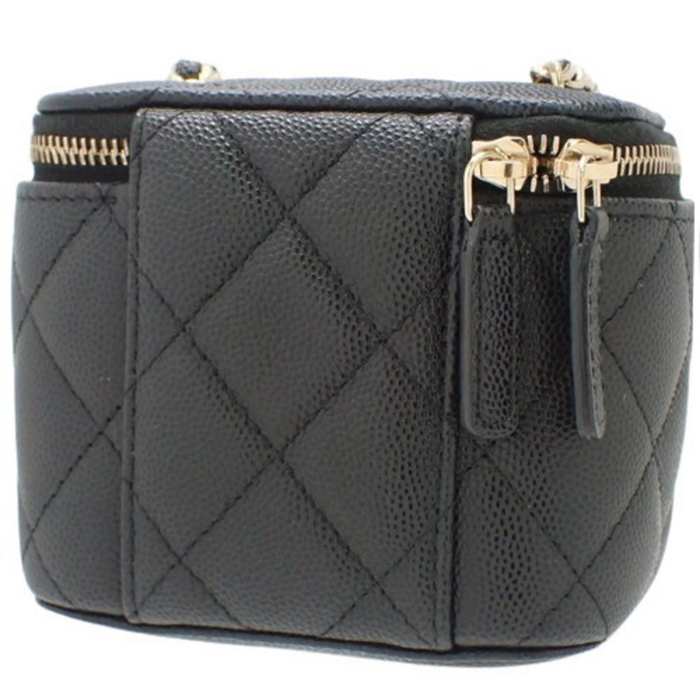 Chanel Chain Black Vanity Small Matelasse Bag Shoulder